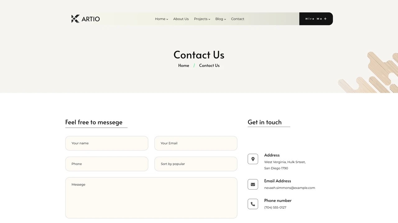 ARTIO - Personal Portfolio Figma Template