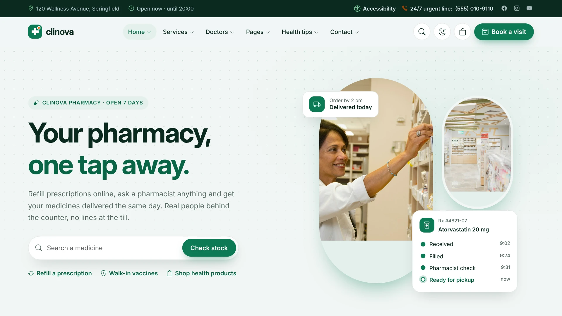 Clinova - Medical Clinic & Healthcare WordPress Theme