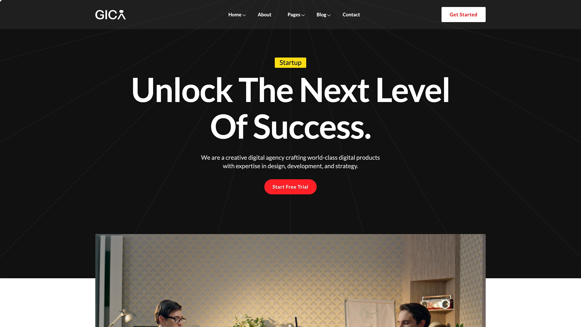 Gica - SaaS, Startup & Tech Business HTML Template