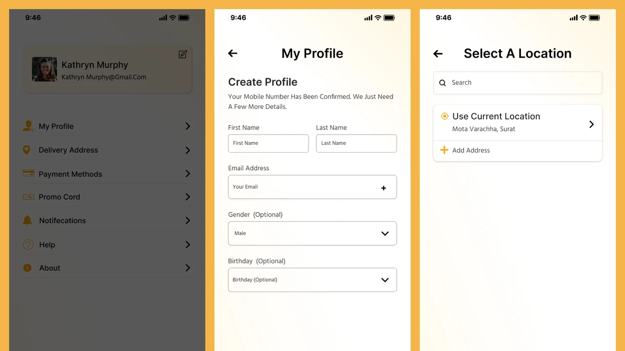 Food Pro - Food Delivery Mobile App Figma UI Template