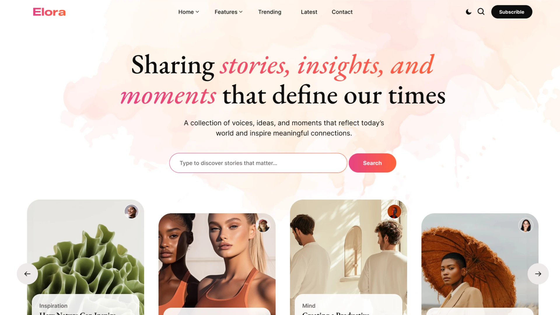 Elora - Creative Magazine WordPress Theme
