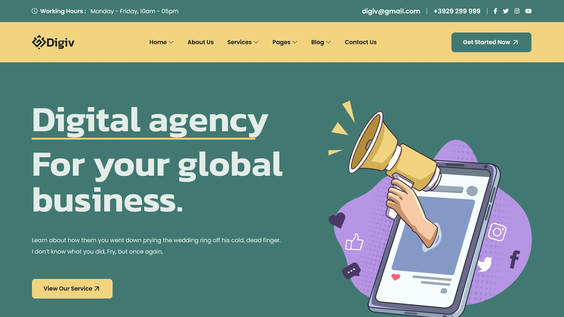 Digiv - Digital Marketing Agency Next JS Template