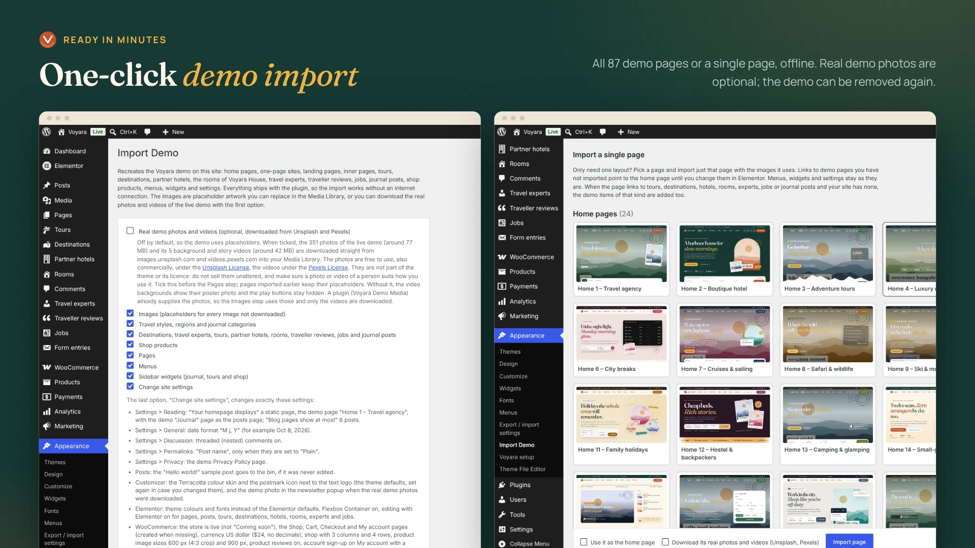 Voyara - Travel Agency & Boutique Hotel WordPress Theme (Screenshot 3 of 9)