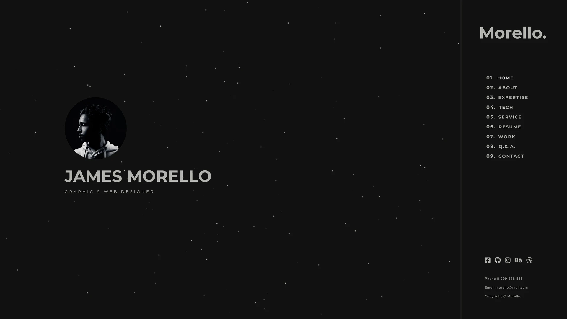 Morello - Vcard CV Portfolio HTML Template