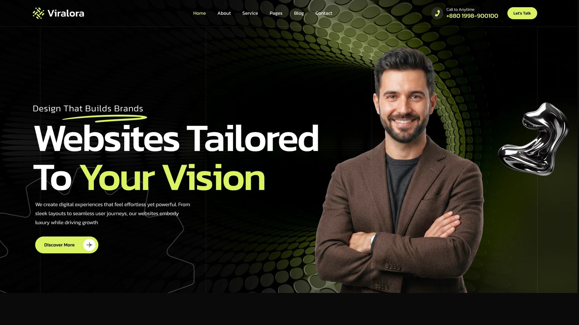 Viralora - Social Media Marketing Agency Figma Template (Screenshot 1 of 1)