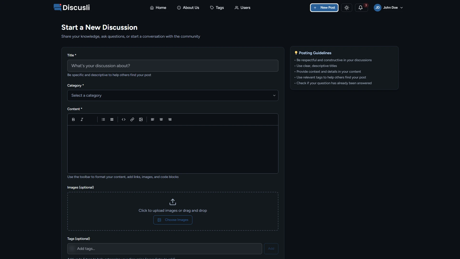 Discusli - Forum Website Template Modern Community Platform Design