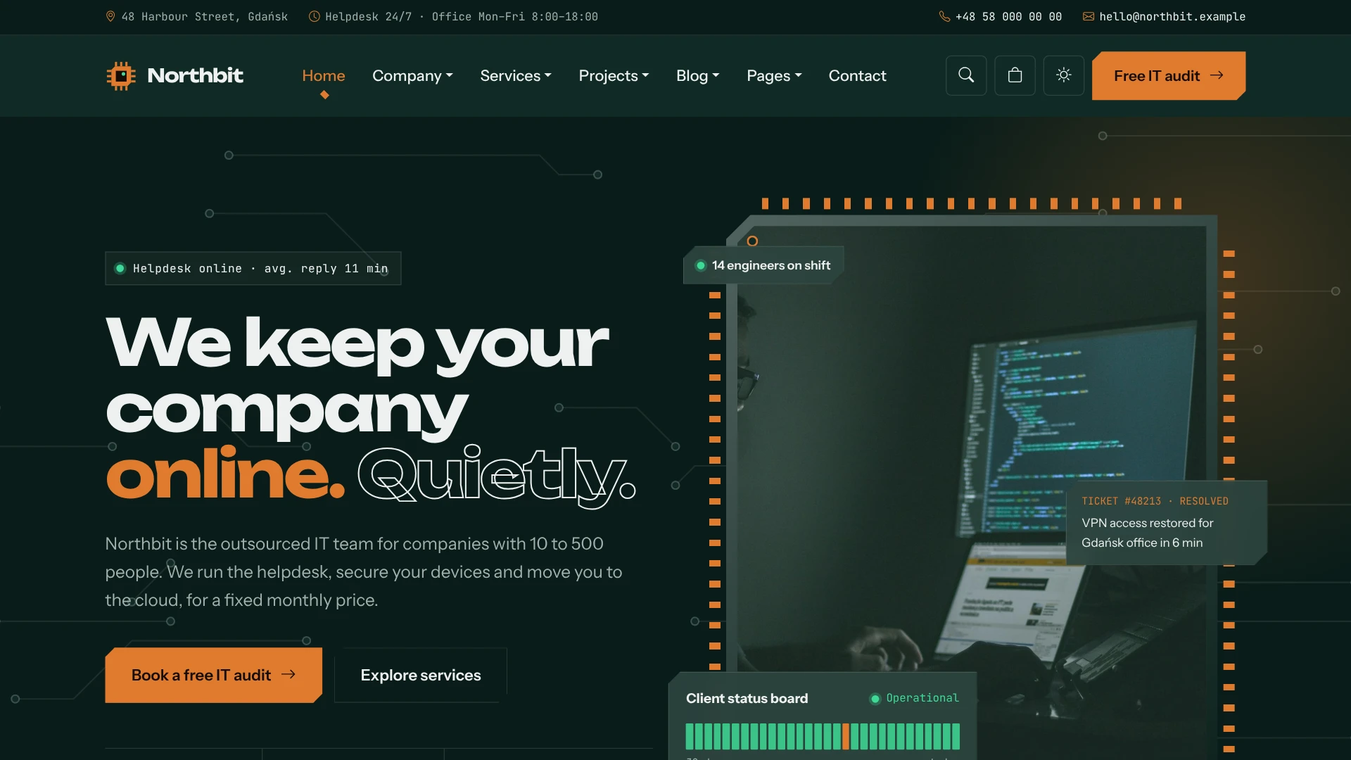 Northbit - IT Services & Solutions WordPress Theme