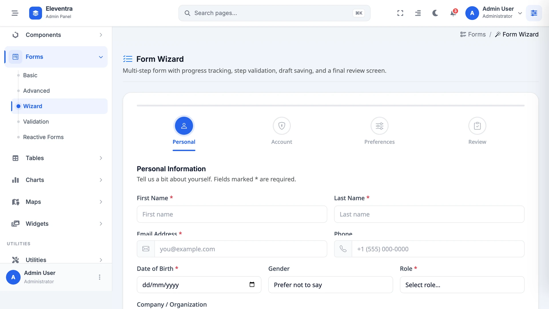 Eleventra - Angular 21 Admin Dashboard Template + UI Kit + 90+ Pages