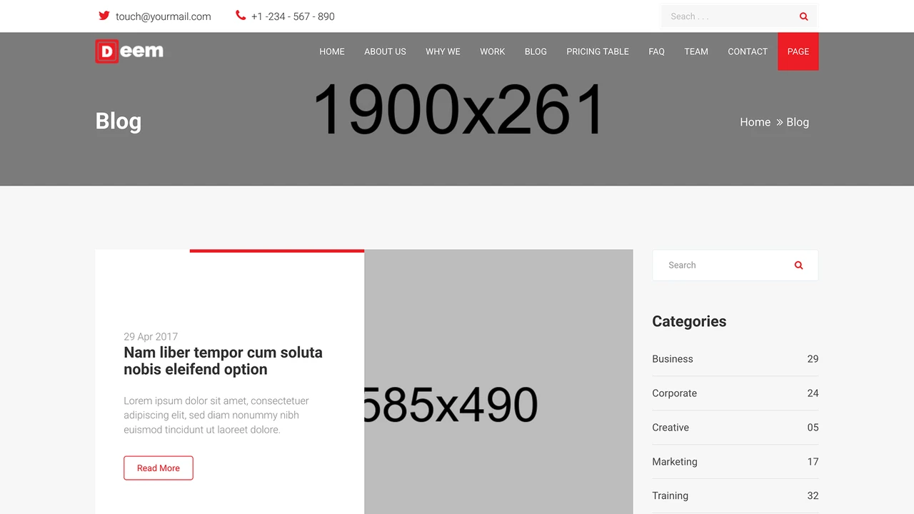 Deem - Multipurpose Business Template