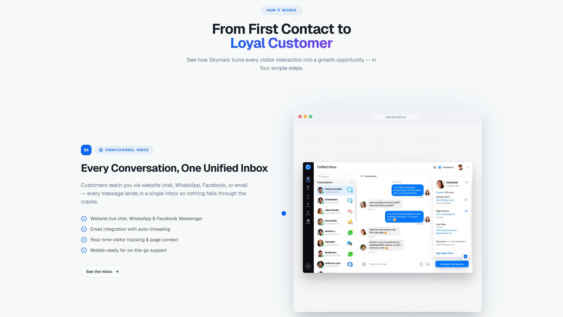 Skymark - AI-Powered Customer Support & Engagement SaaS Platform