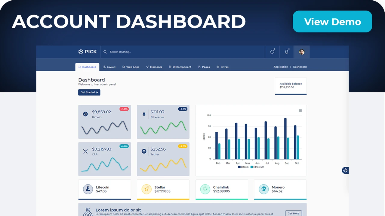 Pick - Multipurpose React Admin Template