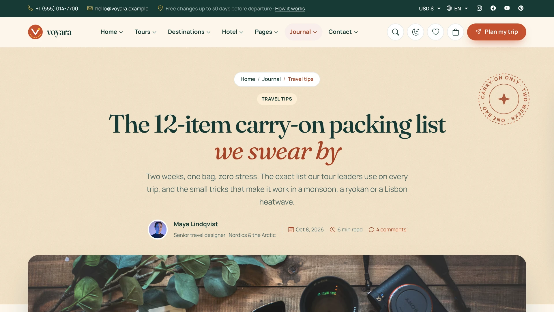 Voyara - Travel Agency & Boutique Hotel HTML Template