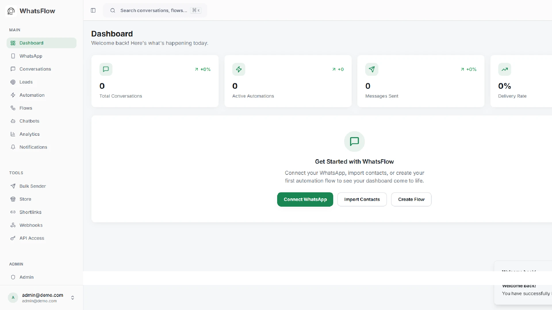WhatsFlow - WhatsApp Marketing & Automation SaaS Platform