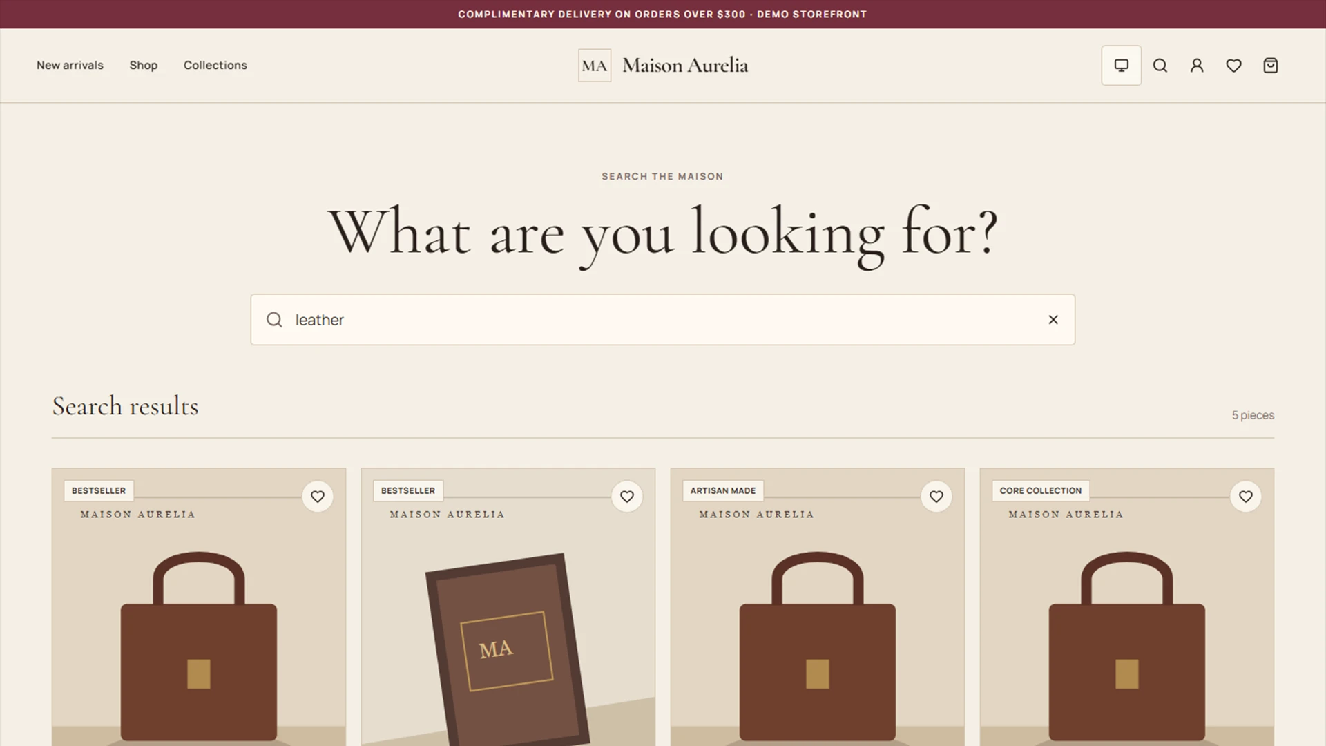 Maison Aurelia - Vintage Next.js eCommerce Platform Template