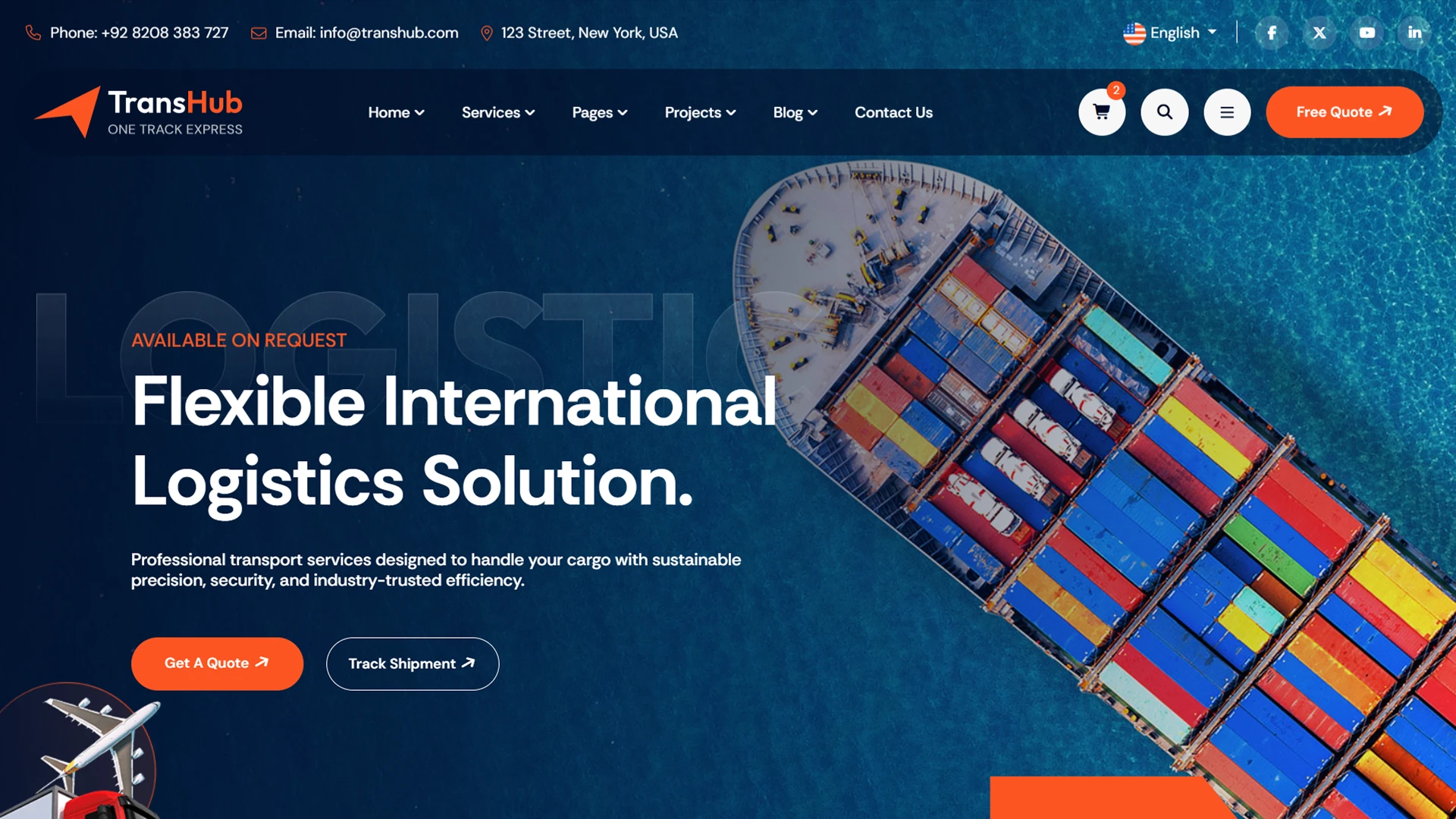 TransHub - Transport & Logistics WordPress Theme