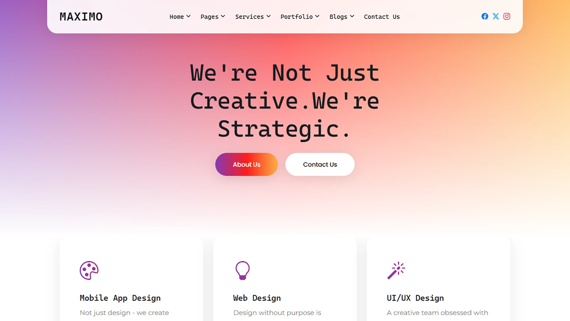 Maximo - Creative Business and Multipurpose HTML Template