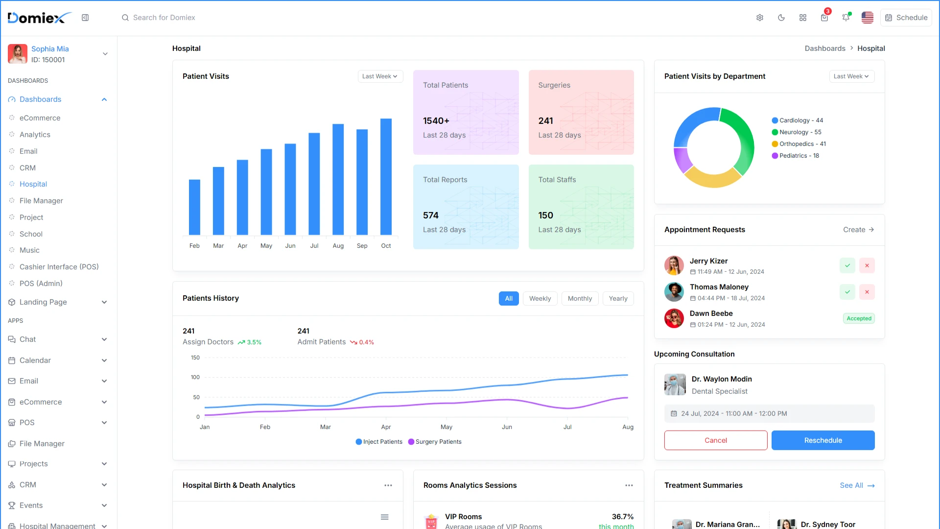 Domiex - Figma Premium Admin & Dashboard Template