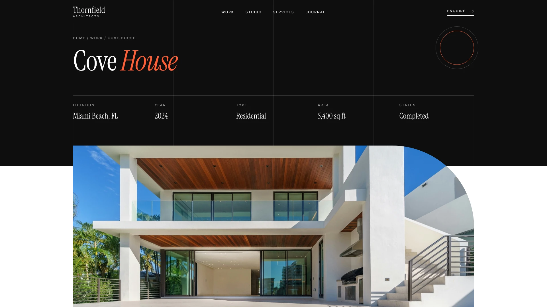 Thornfield - Refined & Modern Architecture Studio Website Template