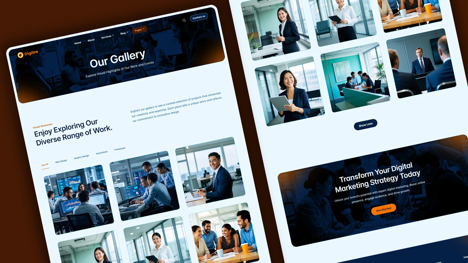 Digitro - Cutting-Edge Digital Marketing Agency HTML Website Template