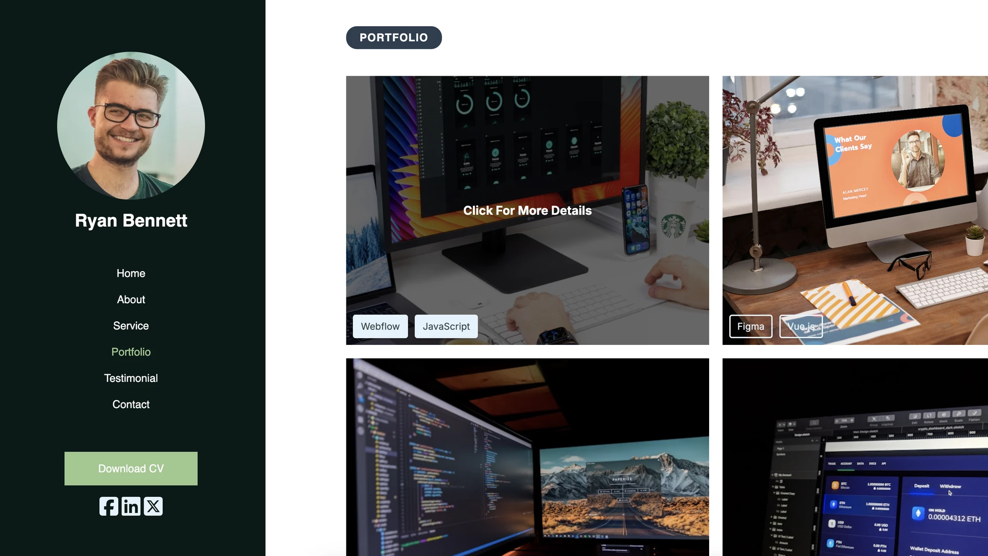 ClarifyFolio - Next.js Personal Portfolio Template