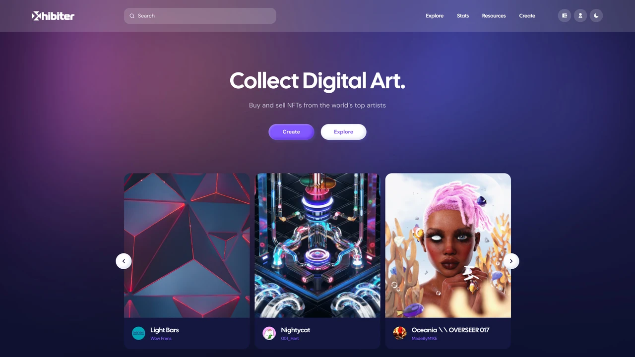 Xhibiter - Web3 Crypto NFT Marketplace Figma Template