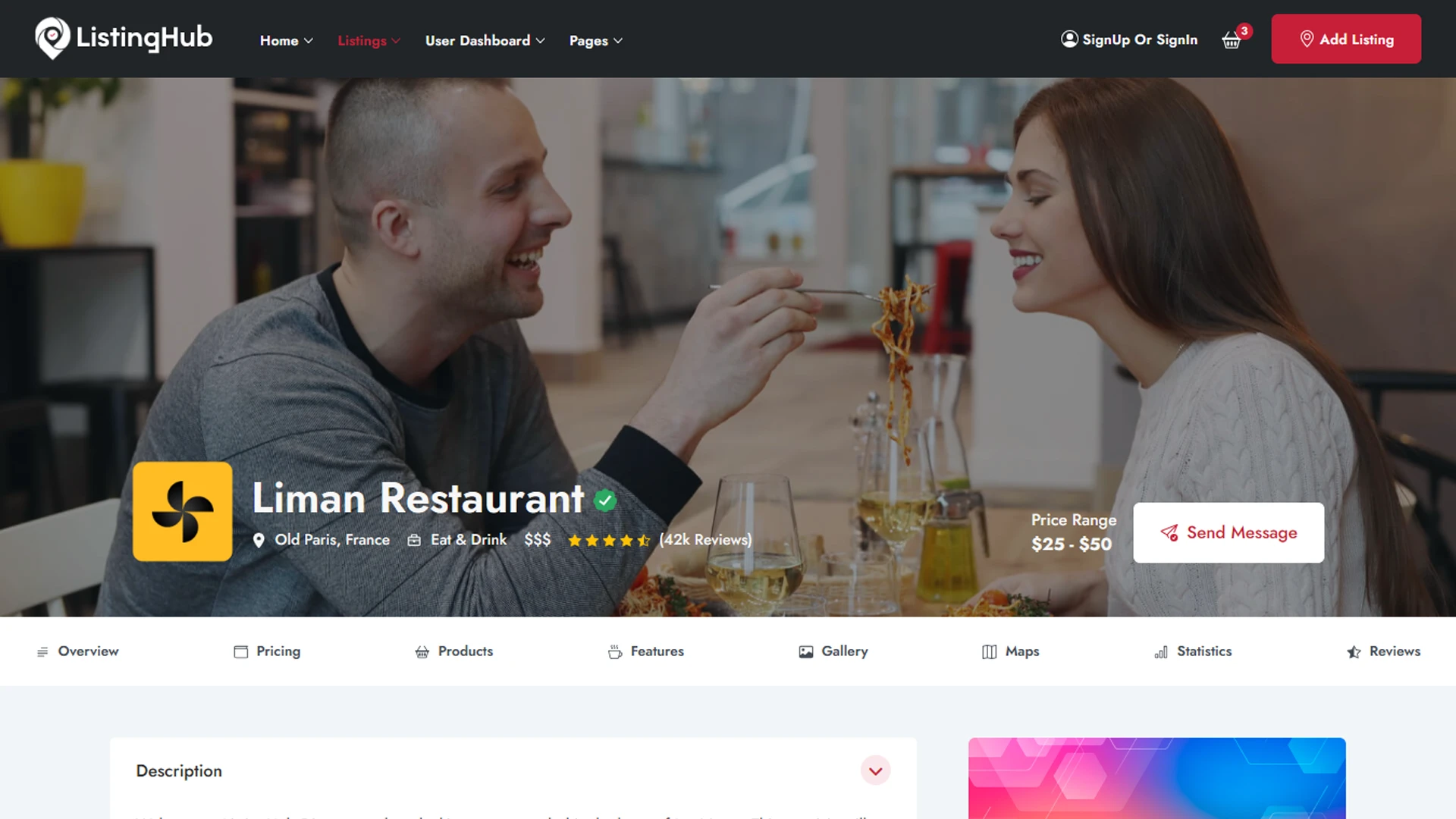 ListingHub - Nuxt Business Directory & Listing Template