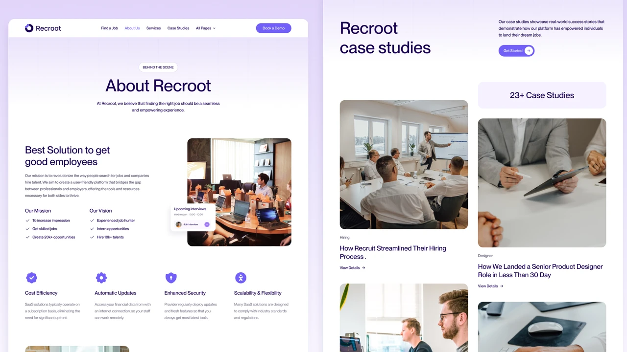 Recroot - HR & Recruitment Consulting Agency Figma Template
