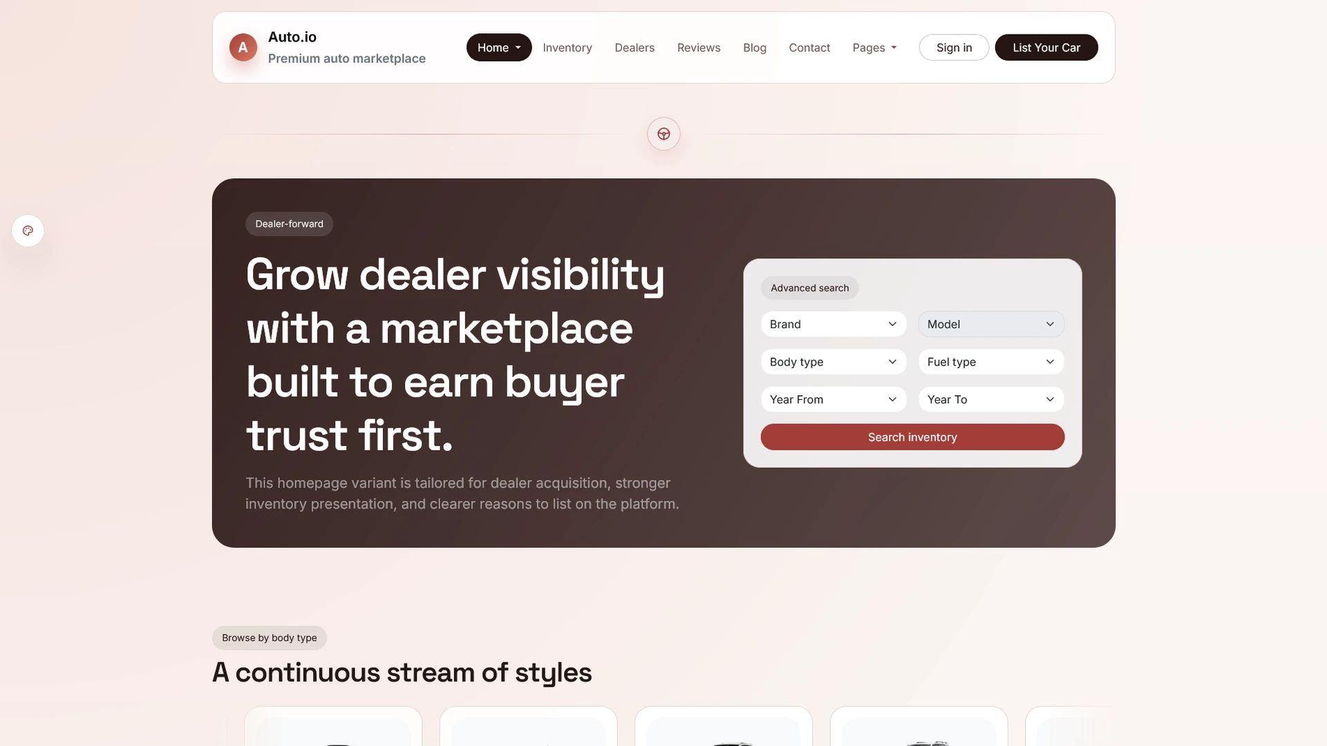 AutoIO - Cars Listings & Directory Template