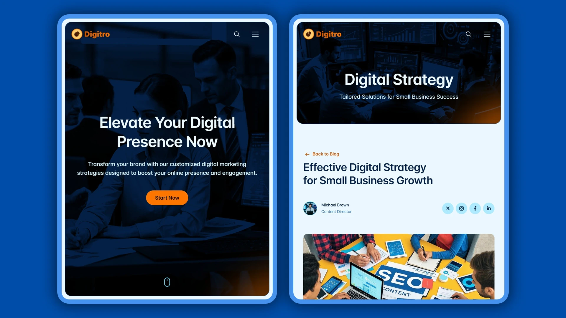 Digitro - Cutting-Edge Digital Marketing Agency HTML Website Template
