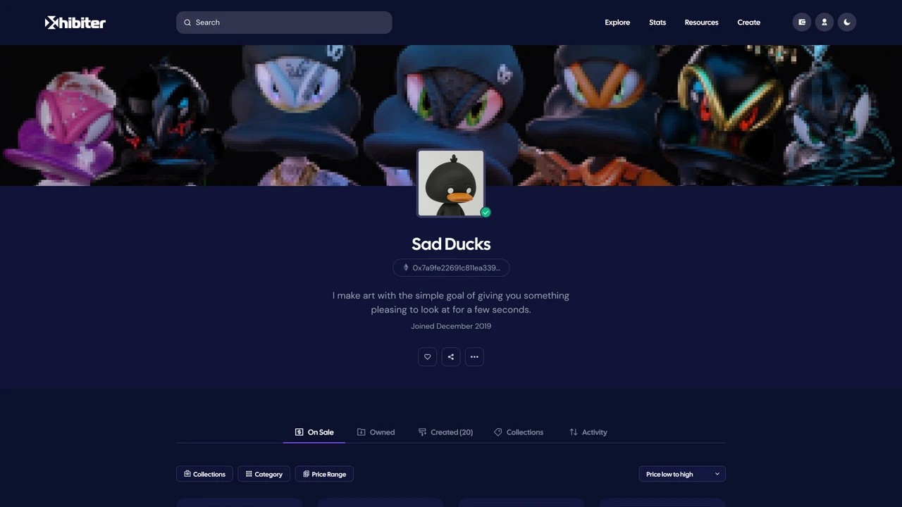 Xhibiter - Web3 Crypto NFT Marketplace Figma Template