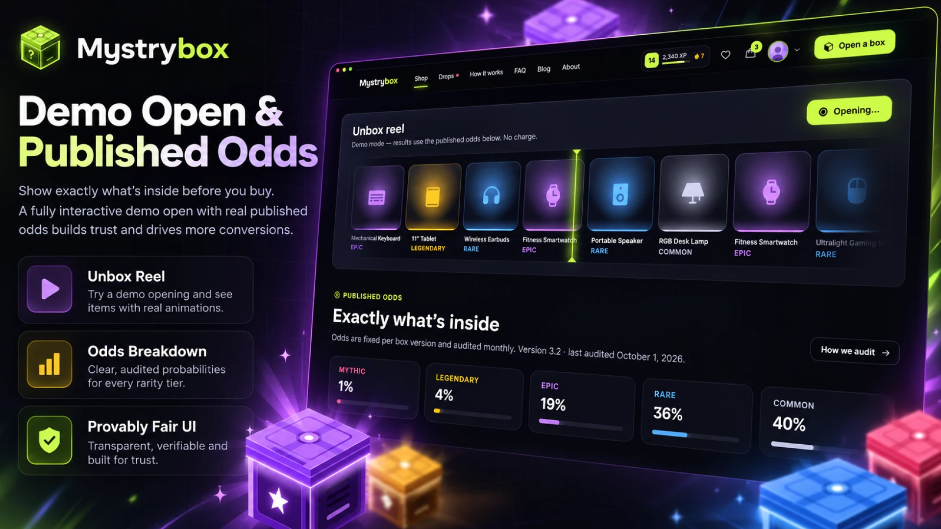 MystryBox - Mystery Box & Gamified eCommerce HTML Template (Screenshot 1 of 8)