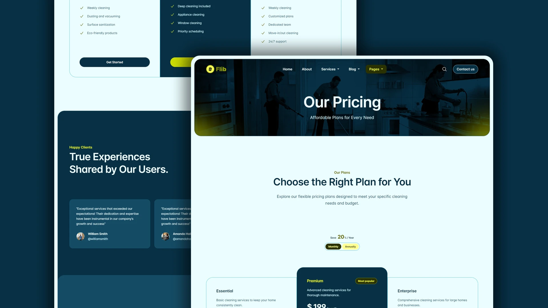 Flib - HTML Website Template For Premium Home Cleaning Services