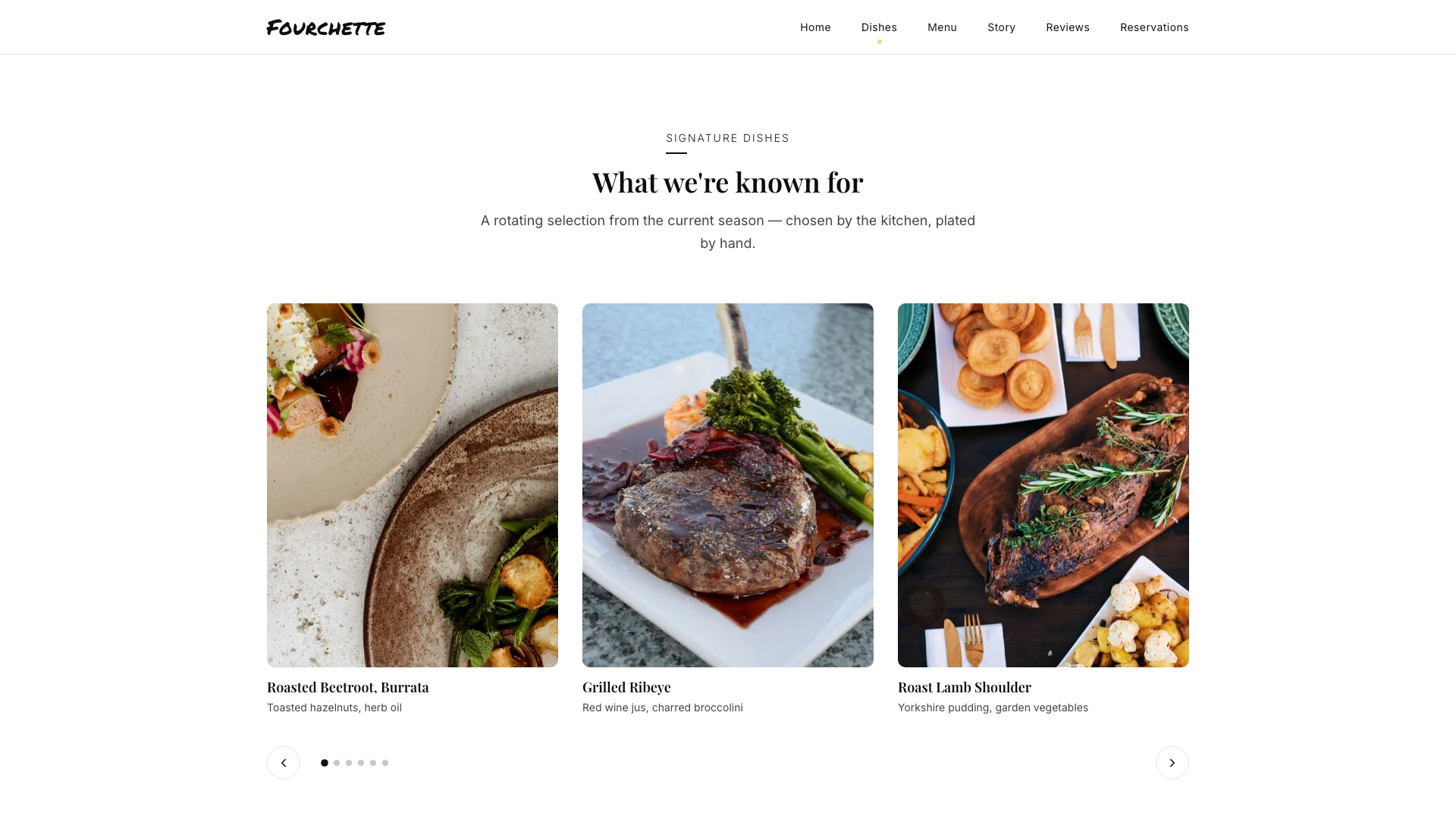Fourchette - Minimalist & Elegant Restaurant Website Template