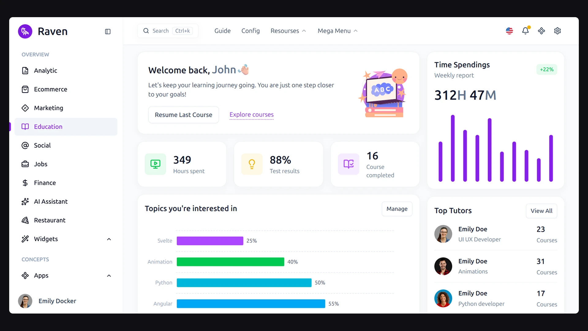 Raven - Multipurpose Tailwind CSS Admin Dashboard Template