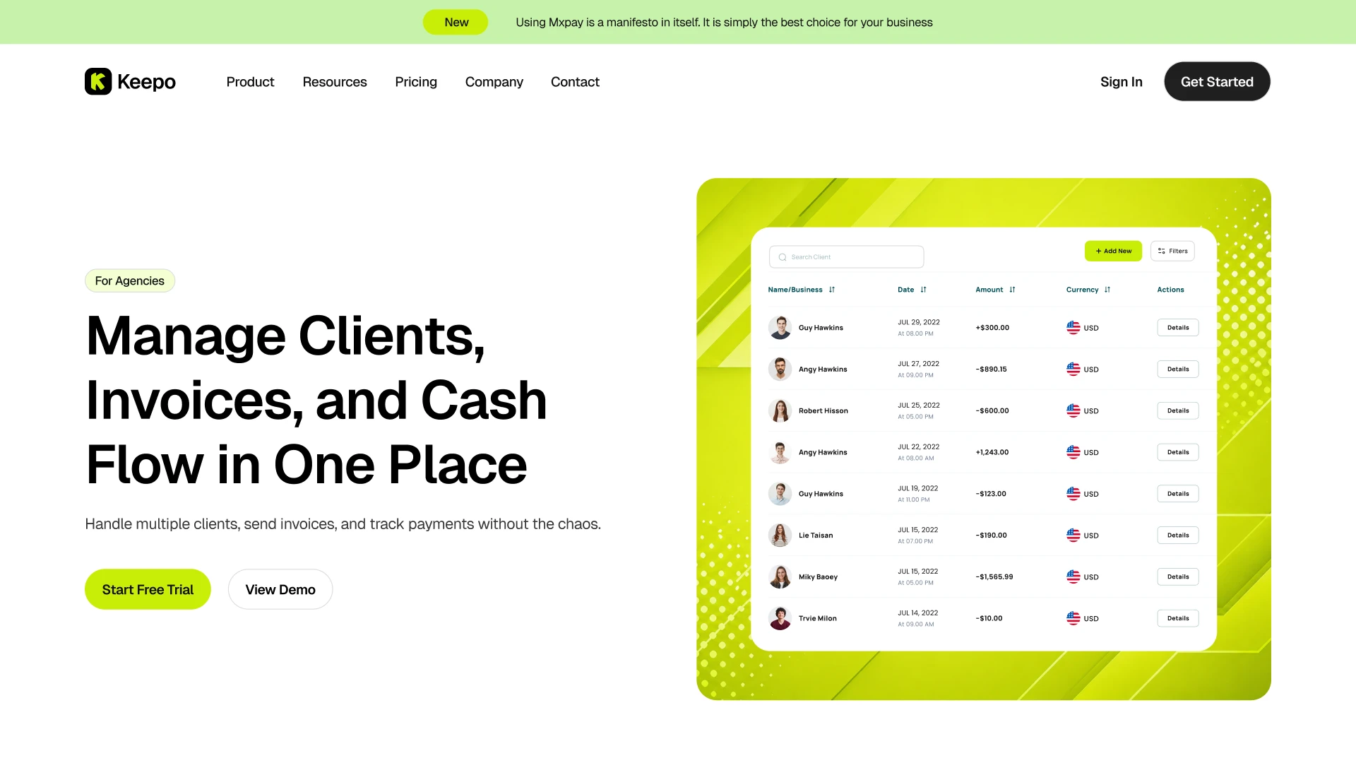 Keepo - Bookkeeping SaaS Framer Template