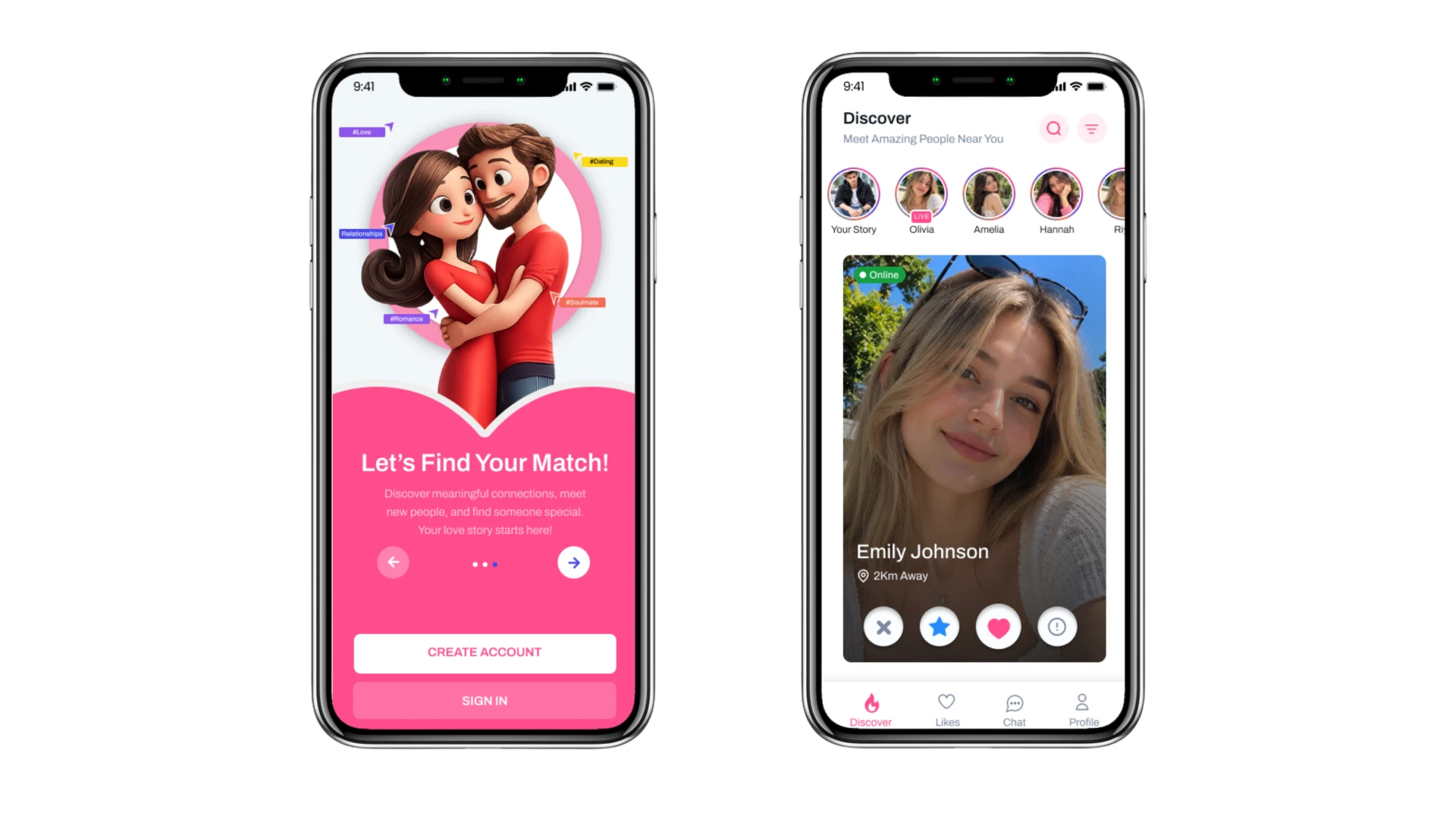 Loviya - Modern Dating & Matchmaking App UI Kit (Screenshot 4 of 17)