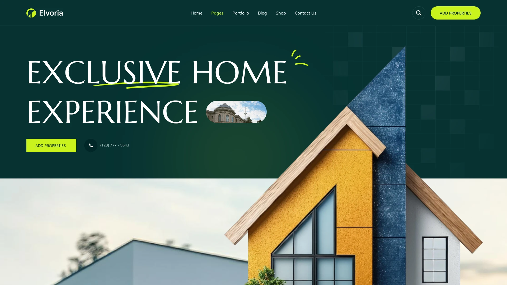 Elvoria - Single Property & Luxury Villa Figma Template (Screenshot 1 of 1)