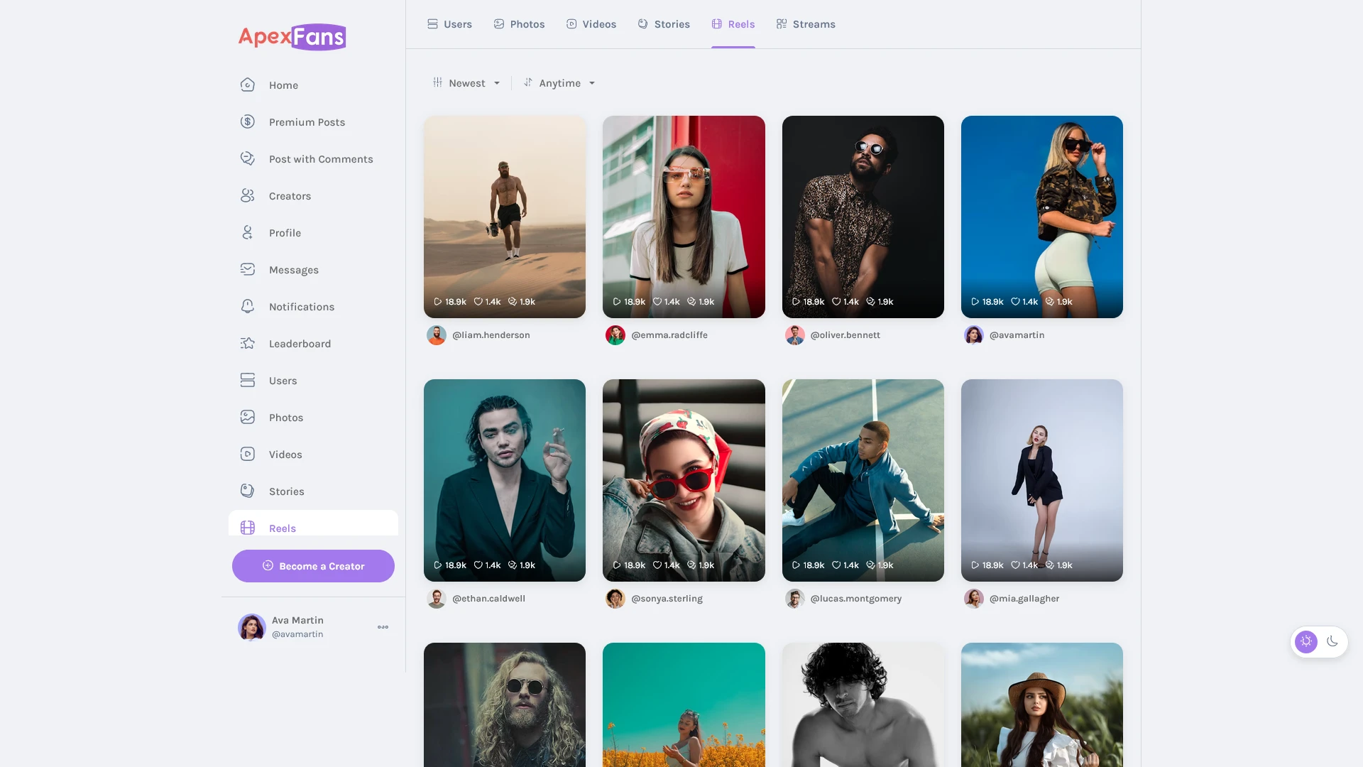 ApexFans - Ultimate Social Network Template for Content Creators