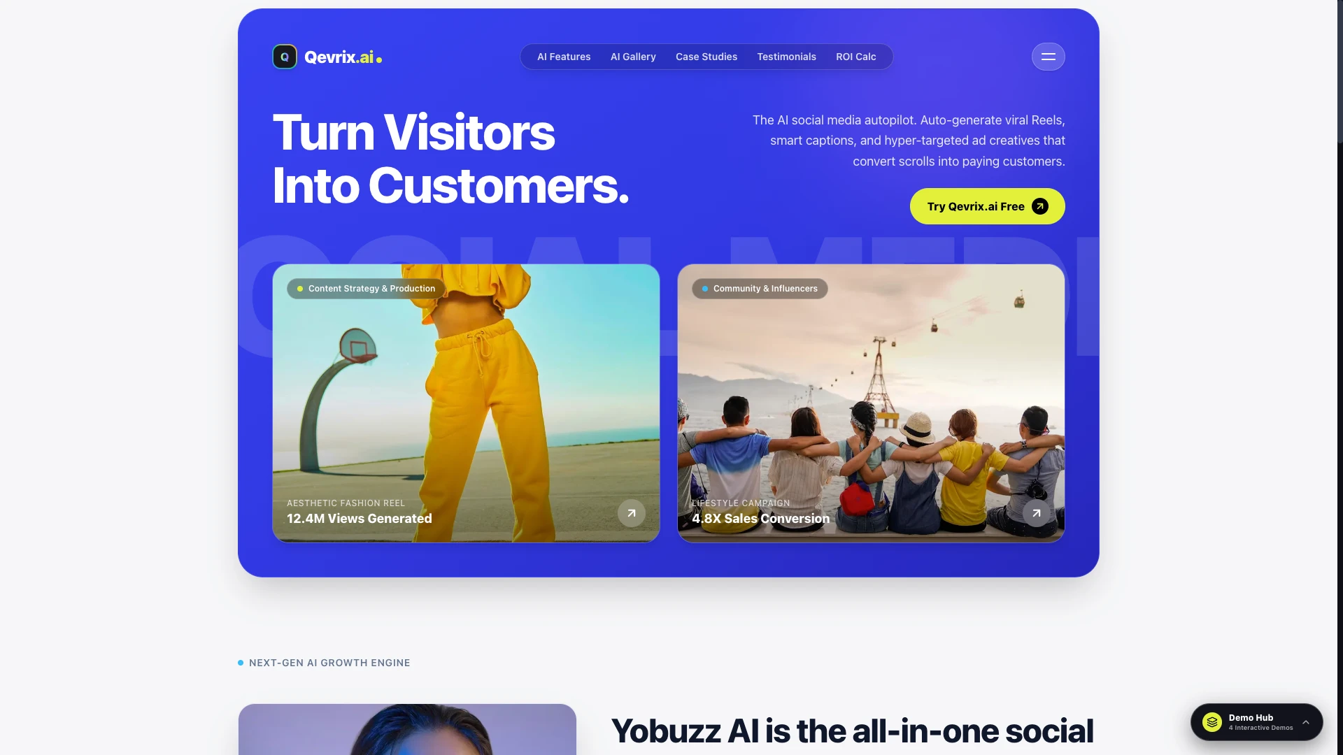 Qevrix - Next.js AI SaaS, Enterprise & Portfolio Landing Page Collection