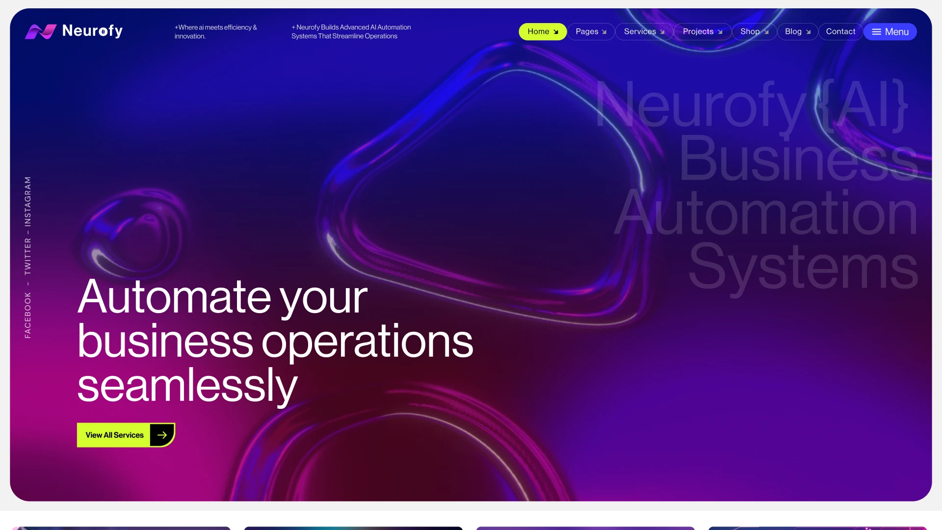 Neurofy - AI Automation Agency Figma Website Template