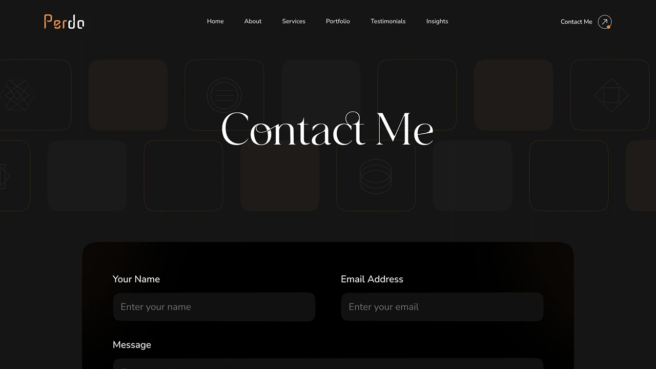 Perdo - Personal Portfolio Figma Template