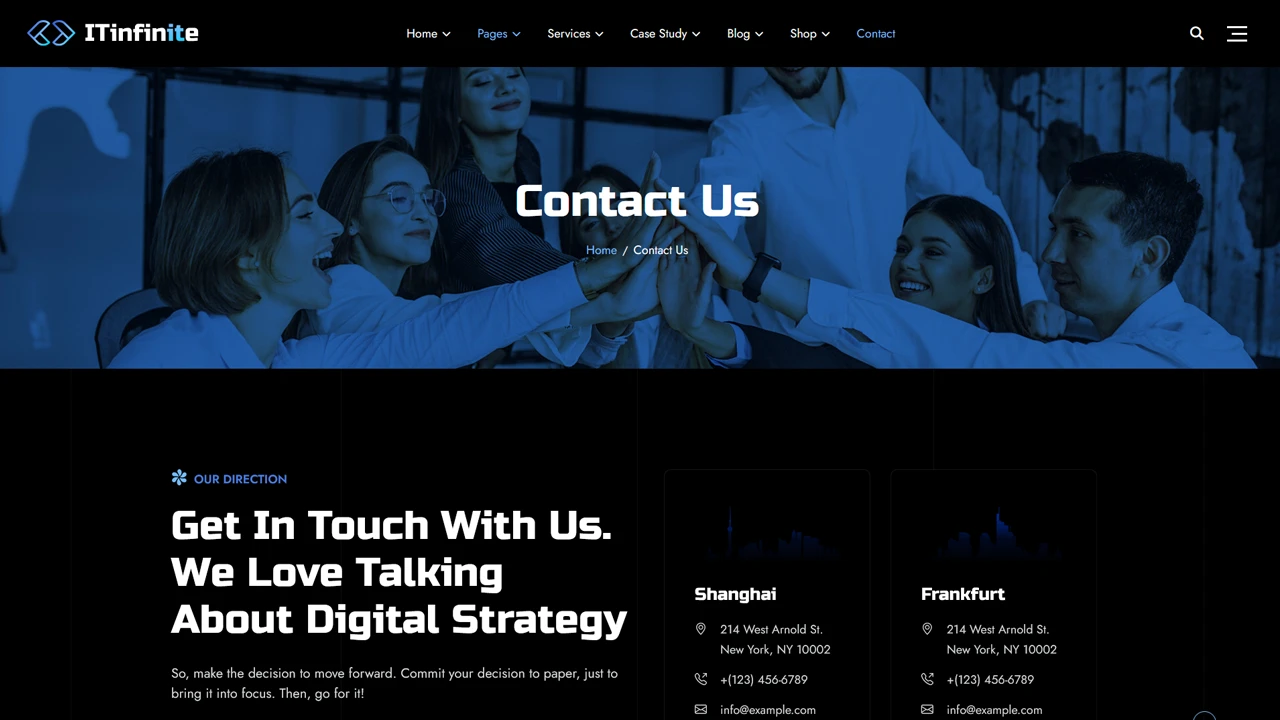 IT Infinite - IT Solutions and Services Elementor WordPress Theme