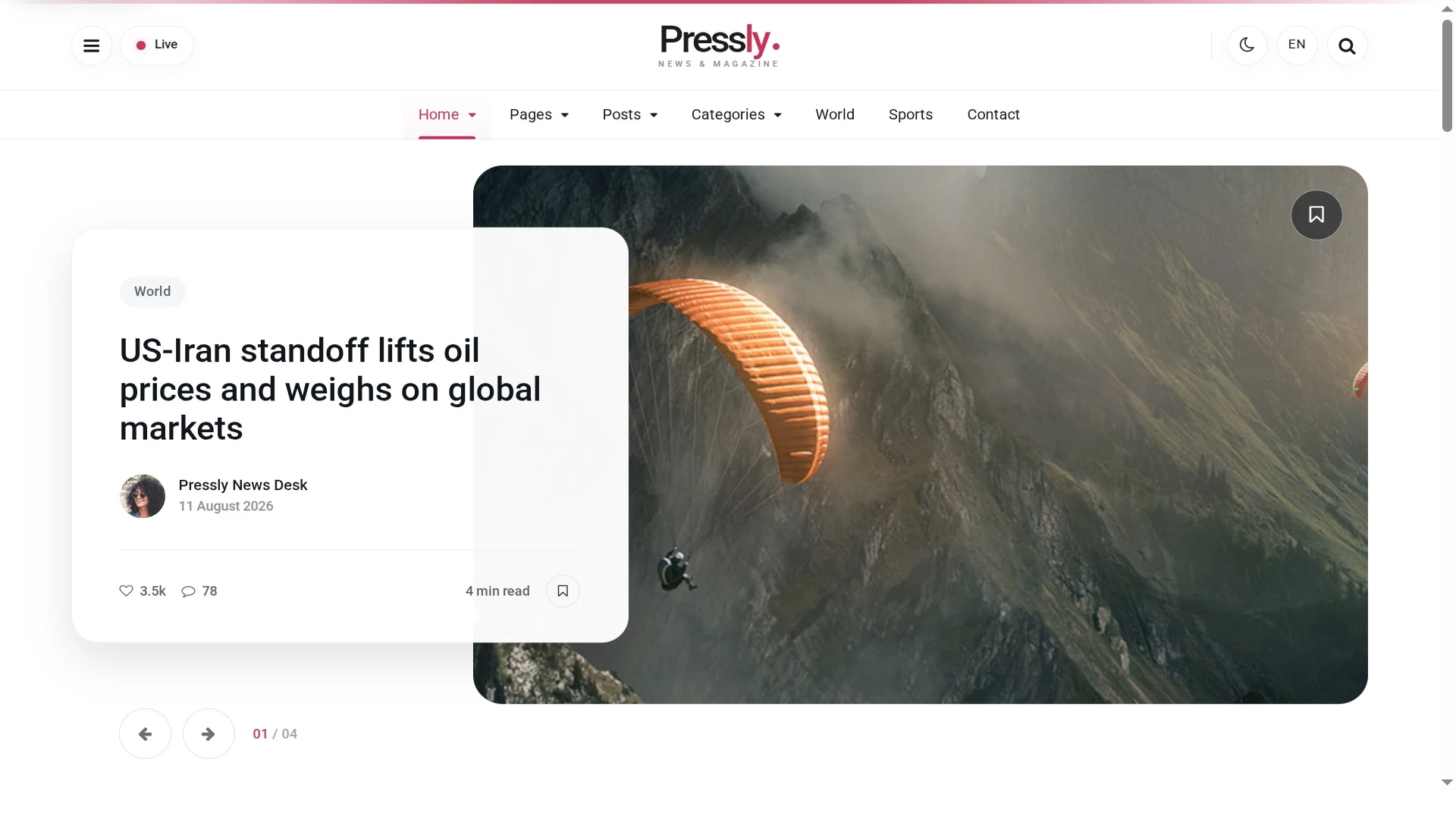 Pressly - News & Magazine Template + RTL