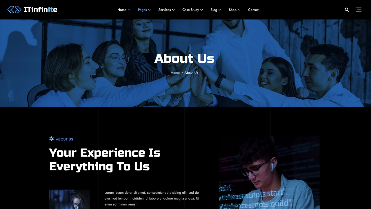 IT Infinite - IT Solutions and Services Elementor WordPress Theme
