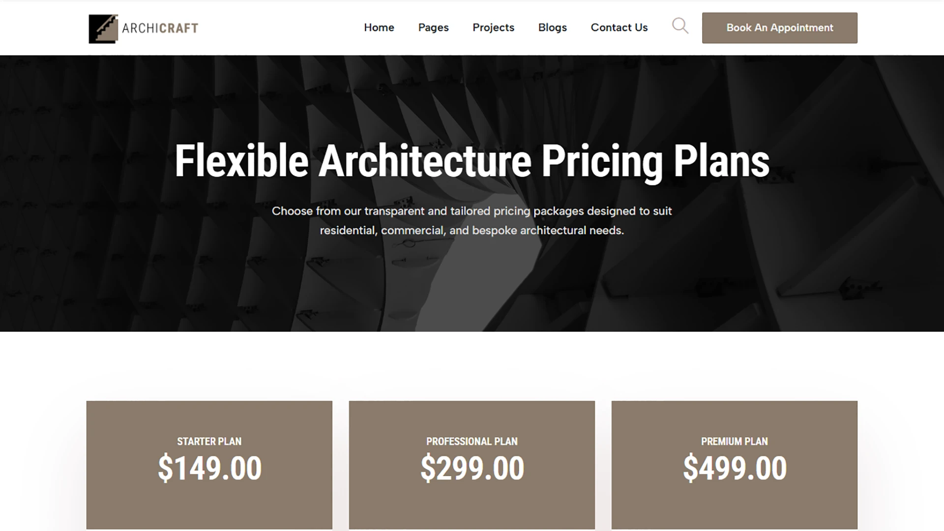 ArchiCraft - Architecture & Interior Design HTML Template