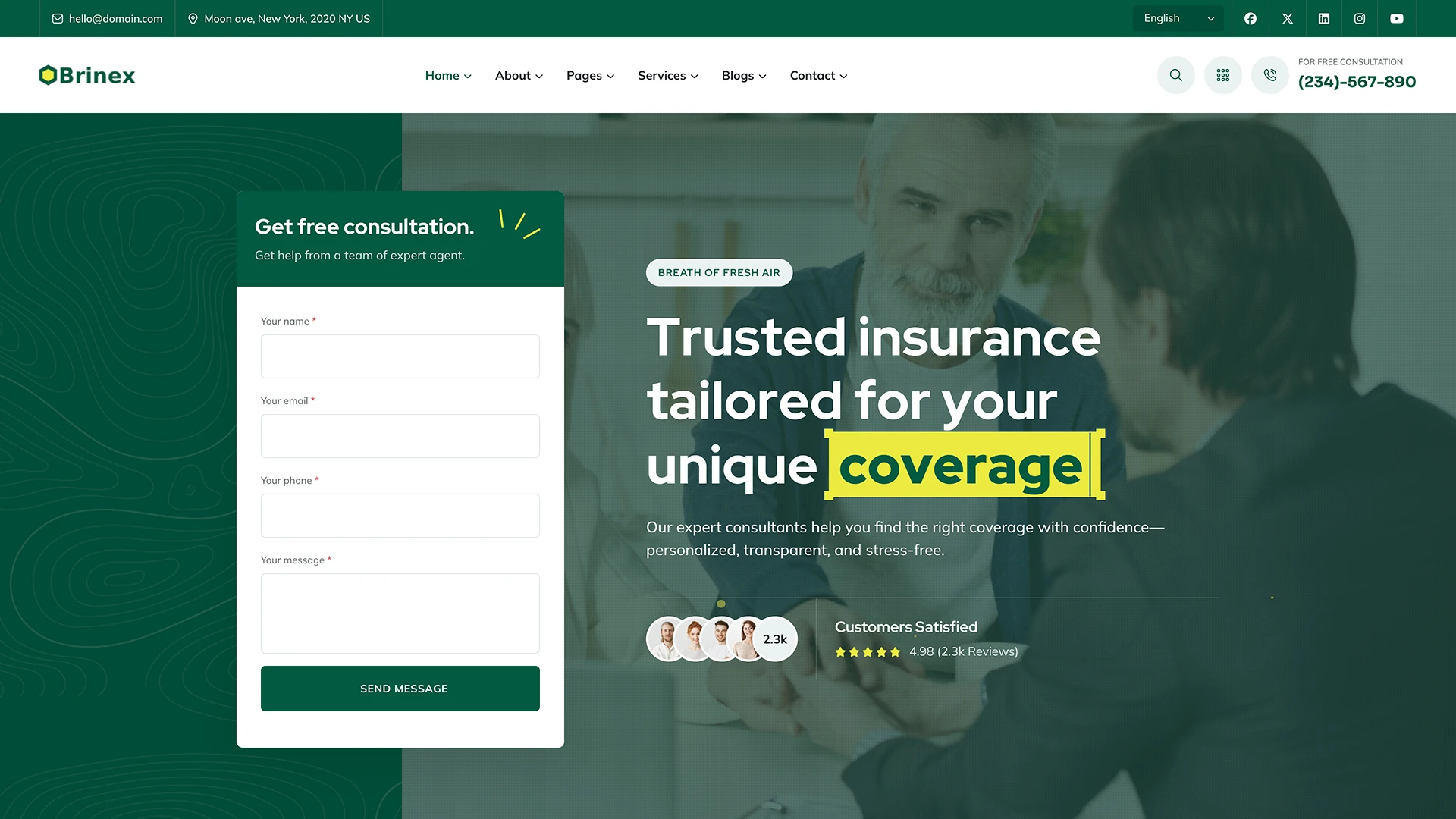 Brinex - Multipurpose Business Consulting HTML Template