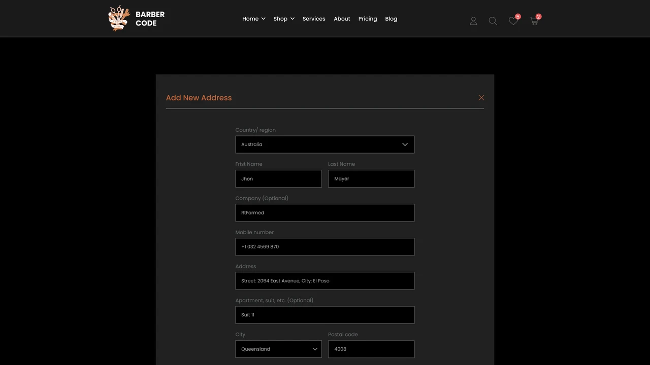 Barber Code - Barber Services and eCommerce Figma Template
