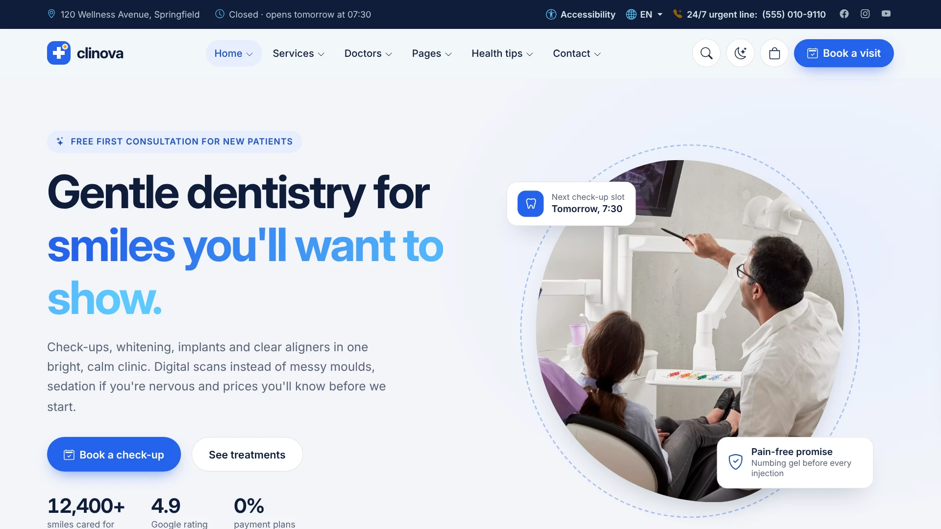 Clinova - Medical Clinic & Healthcare HTML Template