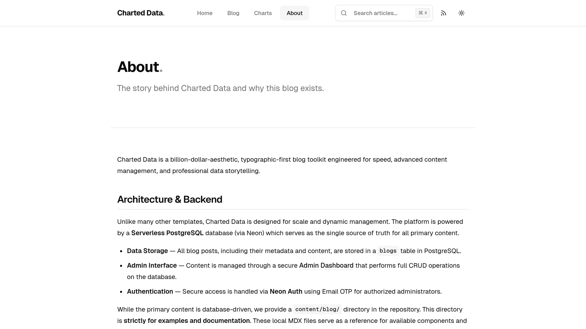 Charted Data - Create Blog Posts with Interactive Charts