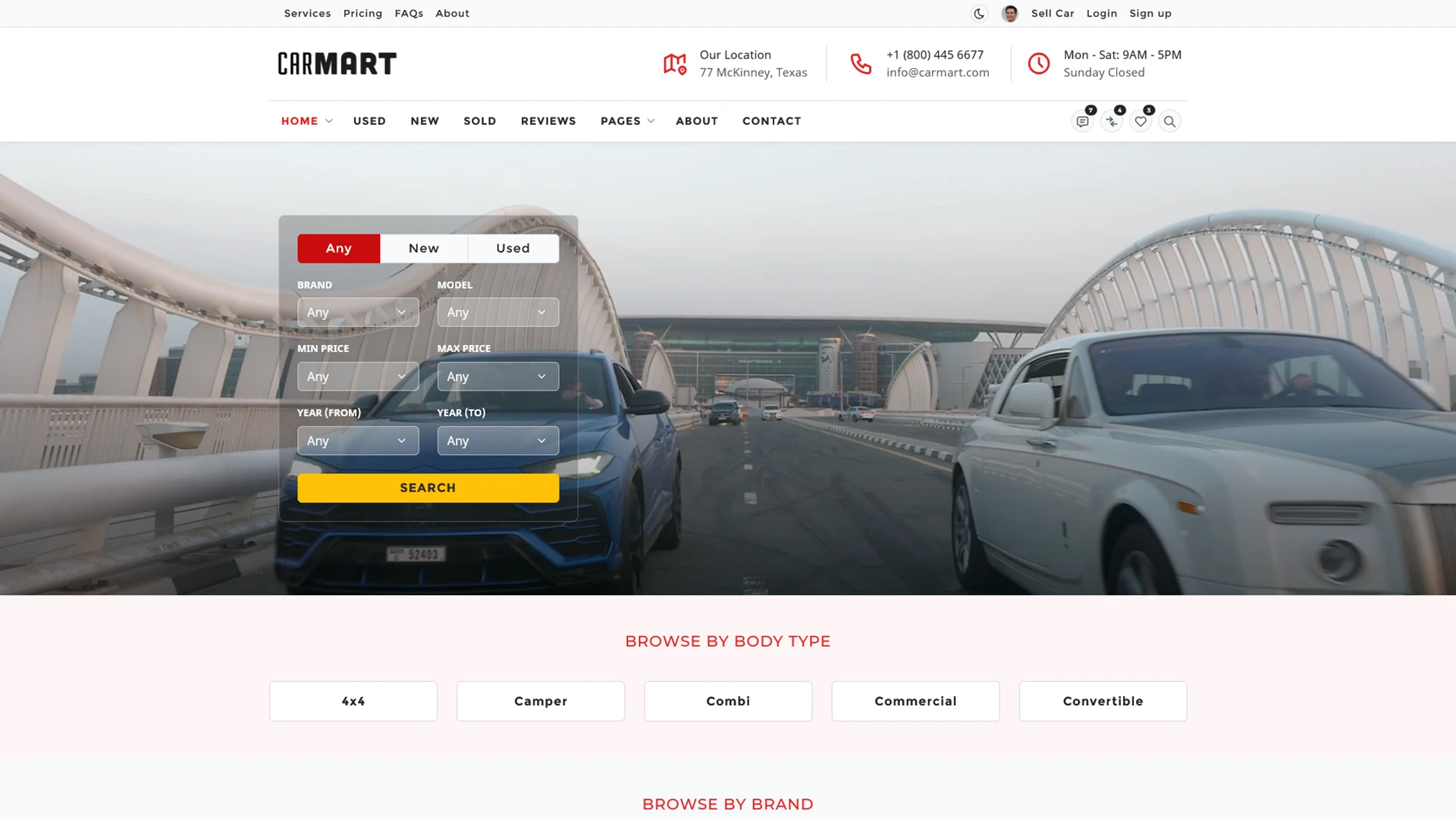 CarMart - Automotive Car Dealership WordPress Theme